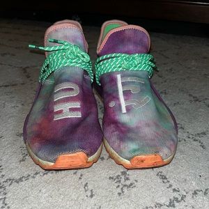 Adidas Pharrell x NMD Shoes 'Chalk Coral Flash Green-Lab Purple'
